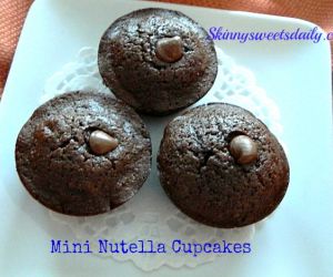 Mini Skinny Nutella Cupcake Muffins