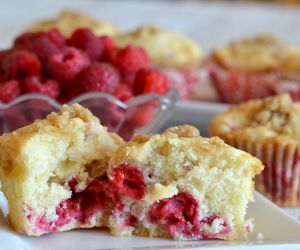 Raspberry White Chocolate Chip Muffins