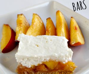 No Bake Peaches & Cream Bars