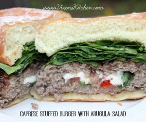 Caprese Stuffed Burger