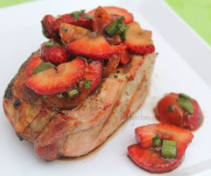 Strawberry Salsa Grilled Pork Chops