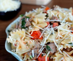 Tomato Basil Beef Pasta