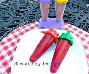 Skinny Strawberry Ice Pops