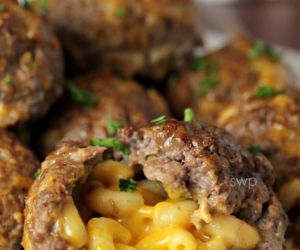 Mac & Cheese Stuffed Meatballs