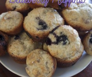 Greek Yogurt Blueberry Muffins