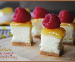 Lemon Raspberry Cheesecake Bites