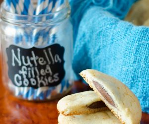 Nutella Stuffed Cake Mix Cookies