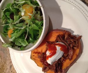 Pulled Pork Stuffed Sweet Potato