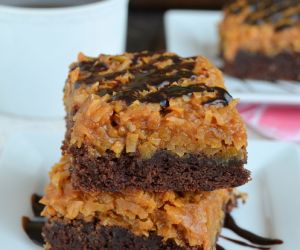 Caramel Coconut Brownies