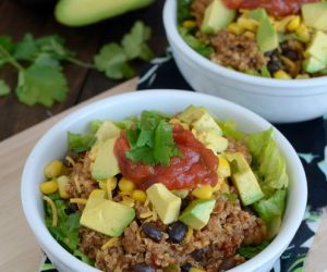 Beef Taco Quinoa Salad Bowls