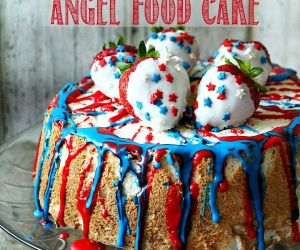 Patriotic Funfetti Angel Food Cake