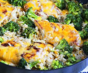 Apple Juice Dijon Braised Cheddar Chicken Broccoli & Rice