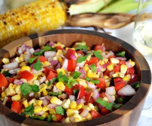 Fire Roasted Poblano Corn Salsa