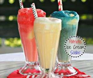 Patriotic Ice Cream Sodas