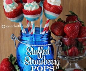 Stuffed Strawberry Pops