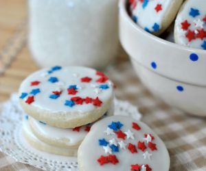 Red White & Blue Ice Box Cookies