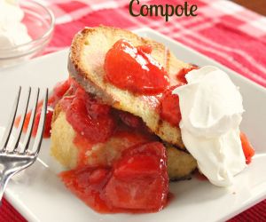 Grilled Pound Cake with Strawberry Compote