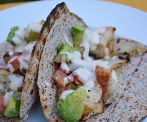 Grilled Chicken Tacos with Spiced Mayo & Avocado Salsa