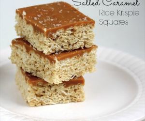 Salted Caramel Rice Krispie Squares