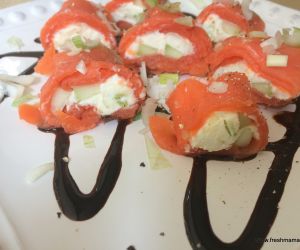 Salmon Spring Onion Rolls