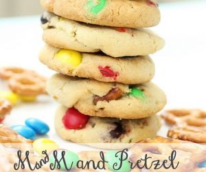 M & M Pretzel Cookies