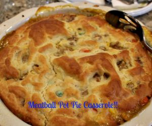 Meatball Pot Pie Casserole