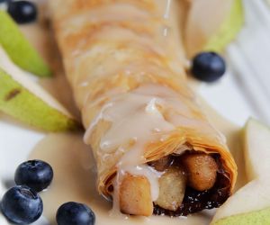 Cinnamon & Pear Strudel with Vanilla Glaze