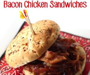 Crock Pot Kansas City BBQ Bacon Chicken Sandwiches