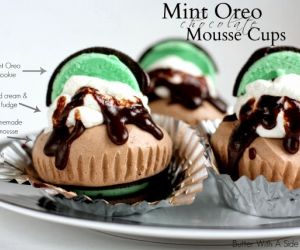 Mint Oreo Chocolate Mousse Cups