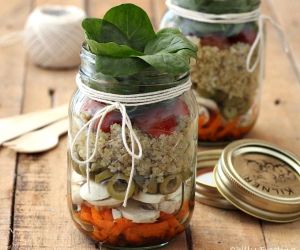 Layered Salad in a Mason Jar