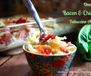 Chicken Bacon Fettuccine Casserole