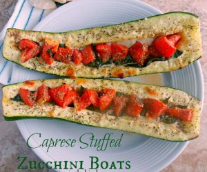 Caprese Stuffed Zucchini Boats