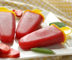 Strawberry Sage Popsicles