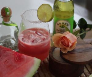 Watermelon Lime Margarita on the Rocks