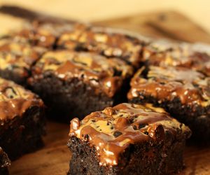 Gluten Free: Vegan:  Peanut Butter Banana Brownies