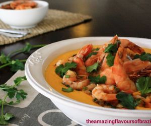 Bobo Prawns in Cassava & Palm Oil Sauce