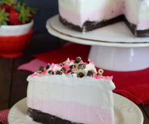 Neapolitan Brownie Ice Cream Cake