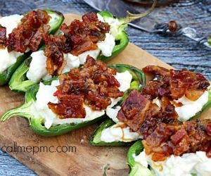 Grilled Stuffed Jalapeño Peppers with Brown Sugar Bacon