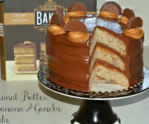 Triple Layer Banana Cake with Peanut Butter Filling