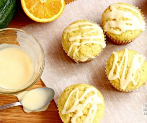 Glazed Orange Zucchini Muffins