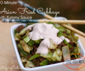 10 Minute:  Asian Pork Fried Cabbage