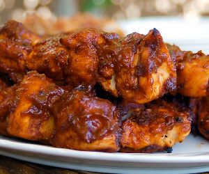 Bacon Bourbon Barbecue Chicken Kabobs