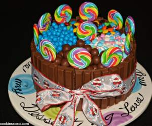 Kit Kat Candy Land Cake