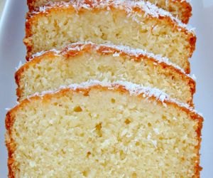 Moist Coconut Pound Loaf Cake