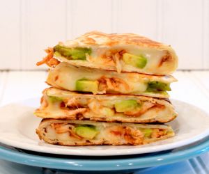 BBQ Chicken Avocado Quesadillas