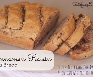 Gluten Free:  Grain Free:  Low Carb: Cinnamon Raisin Soda Bread