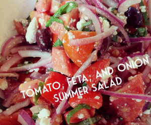 Tomato Feta & Onion Summer Salad