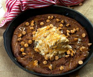 Peanut Butter Skillet Cookie