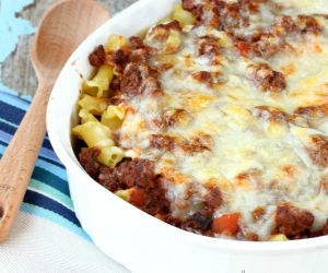 Three Cheese Beef Pasta Bake