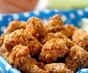 Baked Buffalo Popcorn Chicken